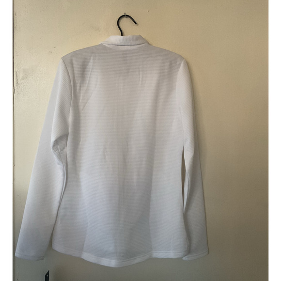 NWT Adidas Women’s White Ribbed Full Zip Jacket • Golf Activewear • Size M - Picture 5 of 8